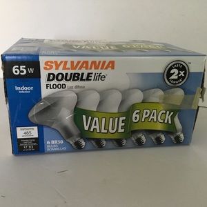 Sylvania Indoor Double Life Flood lights 65W. Lot of 4
